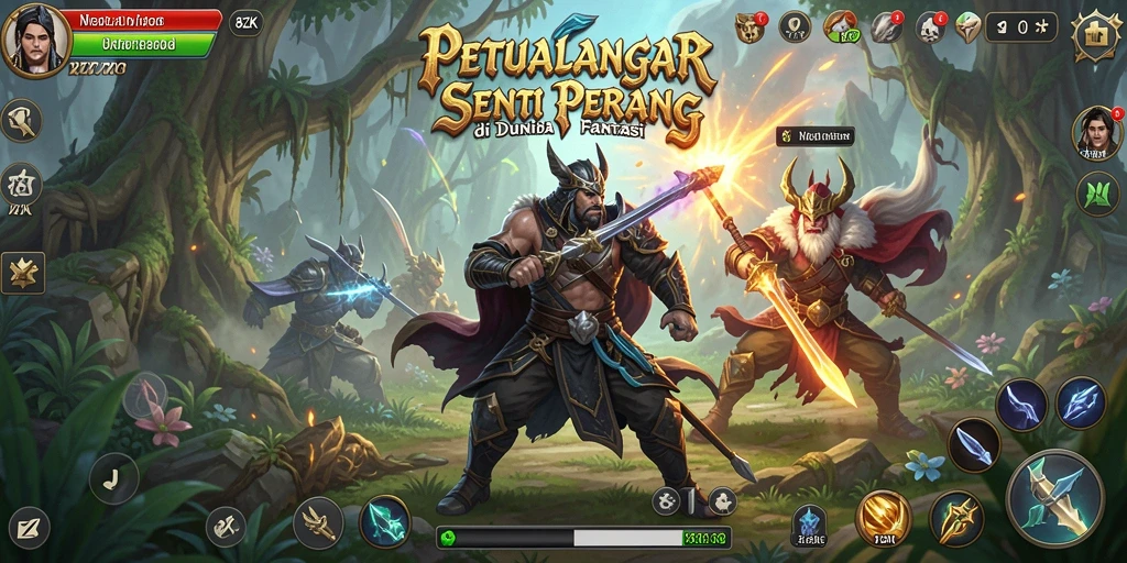 Gameplay seru ARPG di 8ZK dengan pertarungan epik.