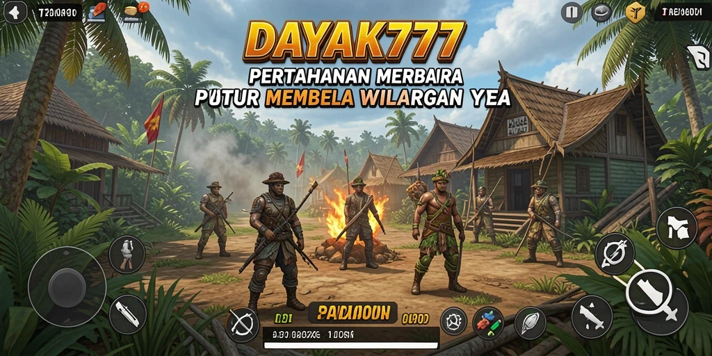 Gameplay menara pertahanan seru dalam DAYAK777 dengan grafis menawan.