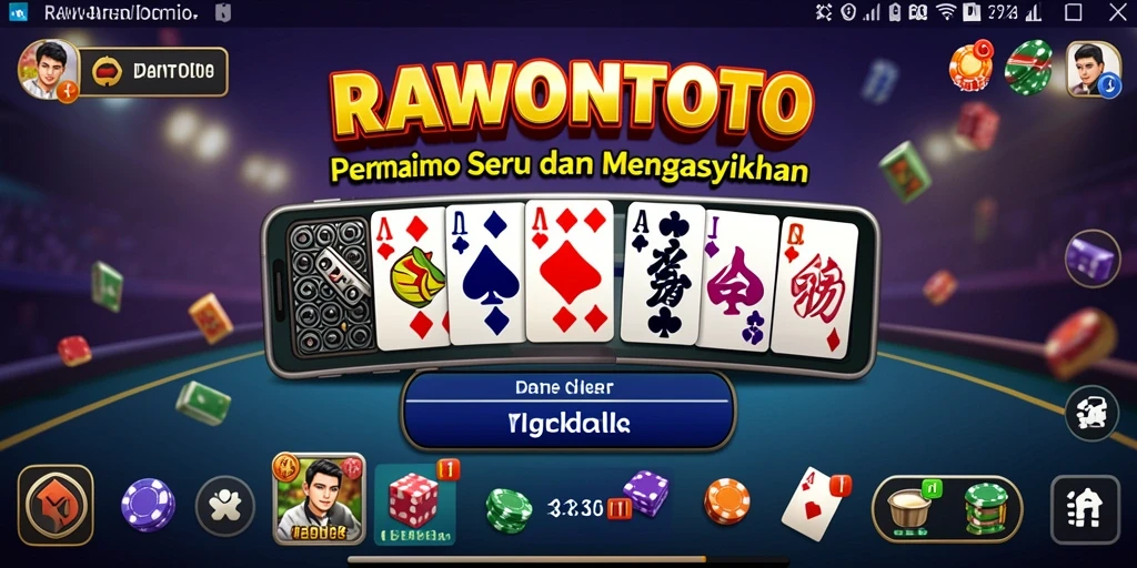 Tampilan gameplay menarik di RAWONTOTO dengan kartu Domino.