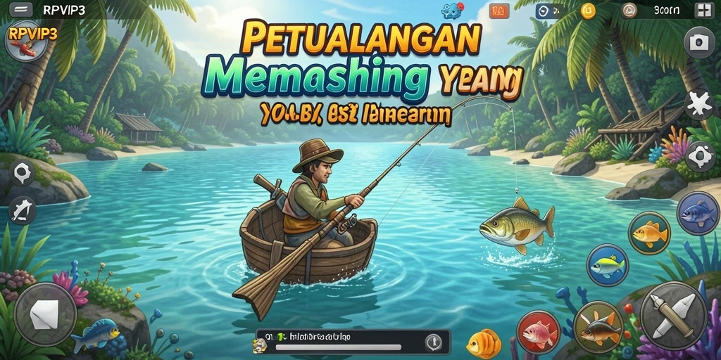 Tampilan screenshot RPVIP3 yang menunjukkan aksi memancing realistis.