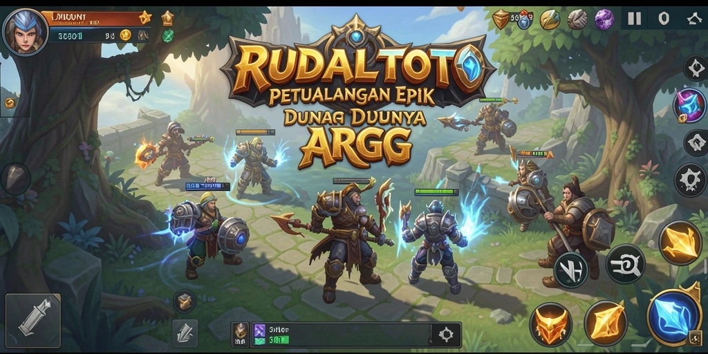 Screenshot gameplay RUDALTOTO menunjukkan pertarungan seru dan karakter yang dinamis.