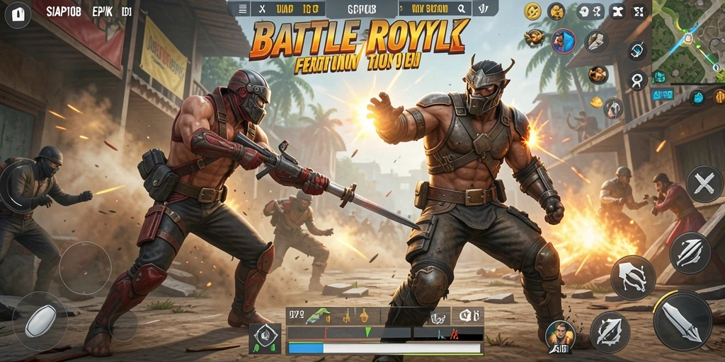 Gameplay seru dan menegangkan di SIAP108 Battle Royale.