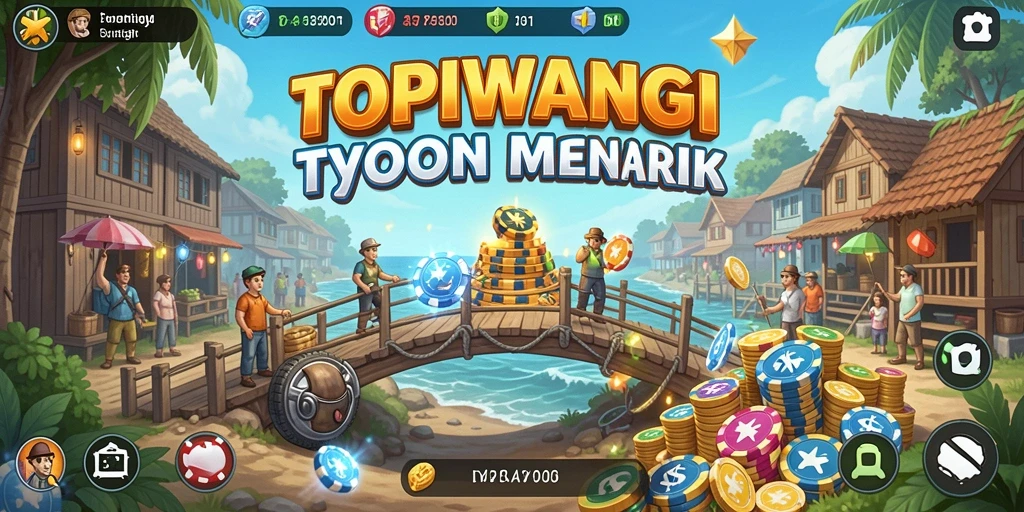 Screenshot menunjukkan momen seru dalam permainan Tycoon TOPIWANGI.